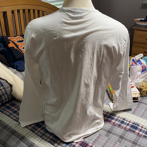 Nautica Large White Graphic Longsleeve T-Shirt - Picture 2 of 3